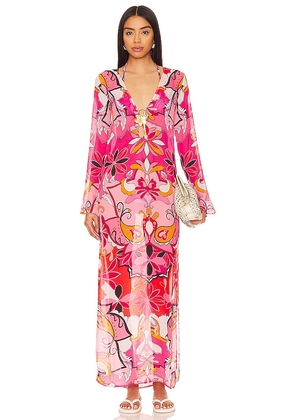 CIN CIN Hotline Maxi Dress in Pink. Size S, XL, XS.