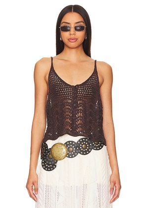 Free People Summer Breeze Tank in Brown. Size M, S, XL, XS.
