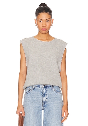 Free People So Easy Muscle Tee in Grey. Size M, S, XL, XS.
