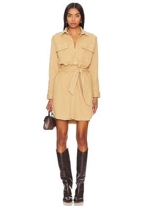 MOTHER The Cadet Mini Shirt Dress in Neutral. Size M, S, XS.