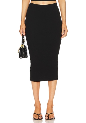 LA Made Elise Slim Long Skirt in Black. Size M, XL, XS.