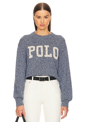 Polo Ralph Lauren Intarsia Pullover in Blue. Size XS.