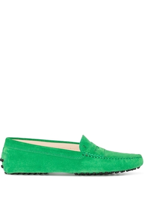 Tod's almond toe loafers - Green
