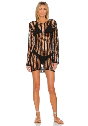 superdown Miranda Crochet Mini Dress in Black. Size S, XS.