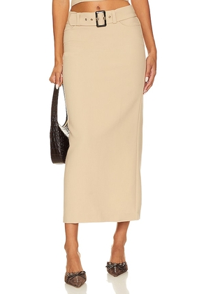 Song of Style Perdita Maxi Skirt in Beige. Size S.