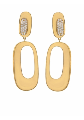 Roberto Coin 18kt yellow gold Chic and Sine diamond drop earrings