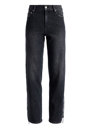 alice + olivia Gayle crystal-embellisjed straight-leg jeans - Black