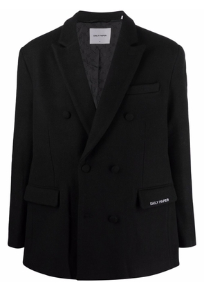 Daily Paper double-breasted button coat - Black