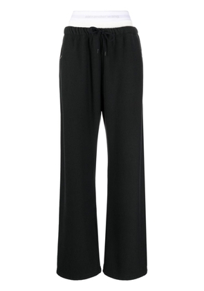 Alexander Wang layered-design cotton track pants - Black