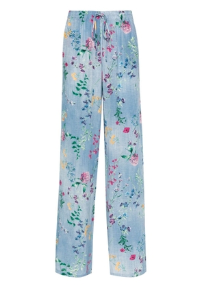 Ermanno Scervino all-over floral-print trousers - Blue