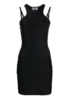Versace Jeans Couture crystal-embellished mini dress - Black
