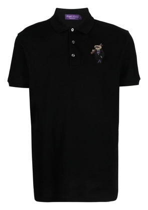 Ralph Lauren Purple Label Polo Bear-embroidered polo shirt - Black