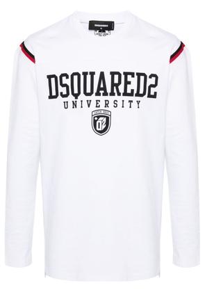 Dsquared2 stripe-detail long-sleeve T-shirt - White