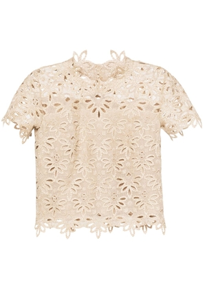 Ermanno Scervino embroidered cut-out blouse - Neutrals