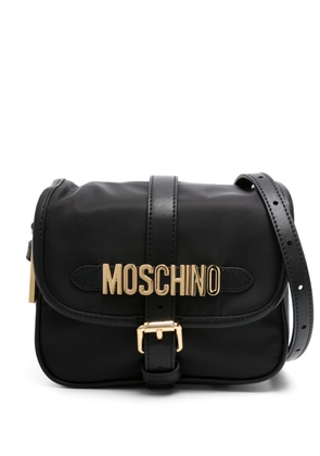 Moschino logo-plaque crossbody bag - Black