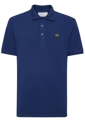 Philipp Plein Gothic Plein cotton polo shirt - Blue
