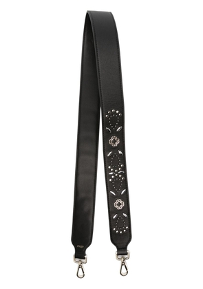 Maje studded leather shoulder strap - Black