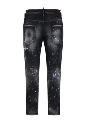 Dsquared2 ripped paint-splatter jeans - Black