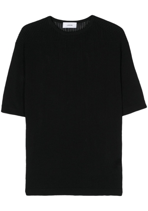 Lardini open-knit T-shirt - Black