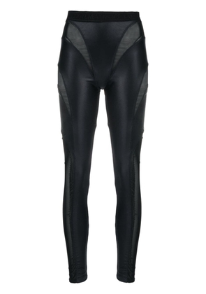 Versace Jeans Couture panelled faux-leather leggings - Black
