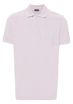 TOM FORD short-sleeve cotton polo shirt - Purple