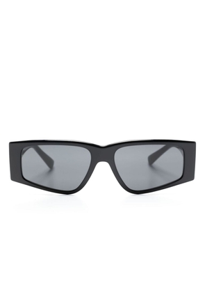 Dolce & Gabbana Eyewear logo-embossed rectangle-frame sunglasses - Black