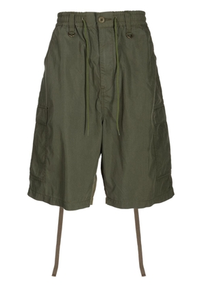 Mastermind World elasticated cotton-blend cargo shorts - Green