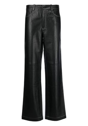 Axel Arigato Spencer straight-leg leather trousers - Black