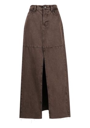 Reformation Tazz denim maxi skirt - Brown