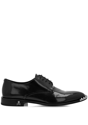 Philipp Plein spike-detail leather derby shoes - Black