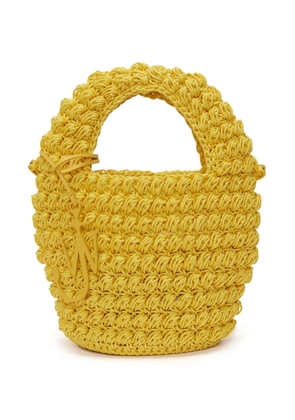 JW Anderson Popcorn knitted tote bag - Yellow