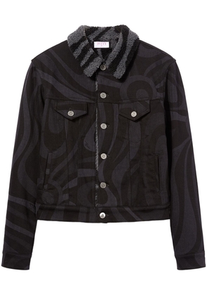 PUCCI Marmo-print denim jacket - Black