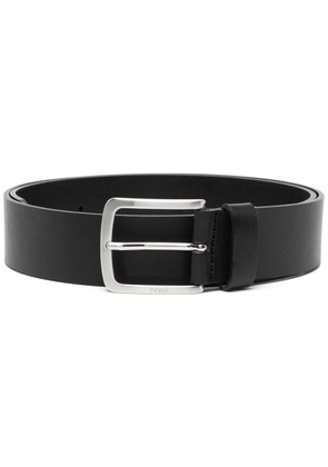 BOSS engraved-logo buckle belt - Black