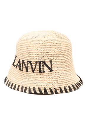 Lanvin Lanvin raffia bucket hat - Neutrals