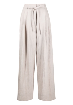 3.1 Phillip Lim high-waist drawstring palazzo trousers - Grey