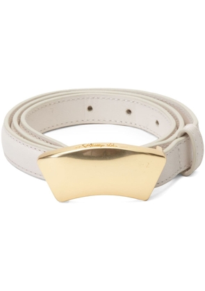 3.1 Phillip Lim ID leather belt - White