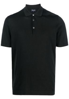 Drumohr button-placket polo shirt - Black