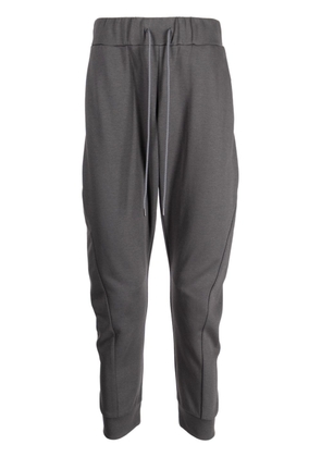 Attachment drawstring cotton-blend trousers - Grey