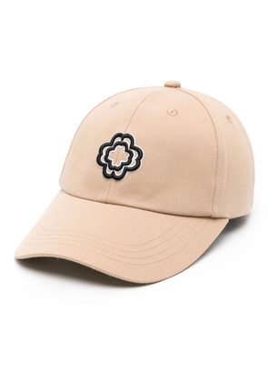 Maje clover-embroidered cotton cap - Neutrals