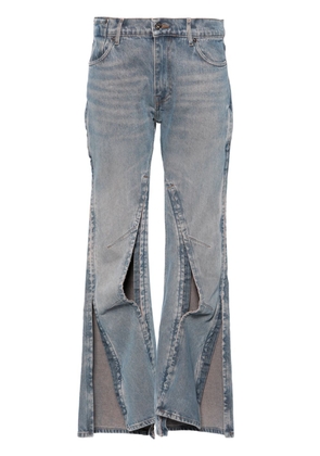 Y/Project Hook and Eye low-rise flared jeans - Blue