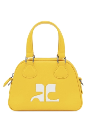 Courrèges Bowling leather mini bag - Yellow