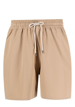 Polo Ralph Lauren logo-patch drawstring swim shorts - Brown