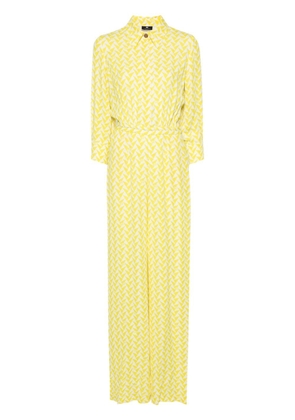 Elisabetta Franchi geometric-print georgette jumpsuit - Yellow