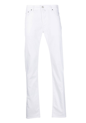 Jacob Cohën attached-scarf straight-leg jeans - White