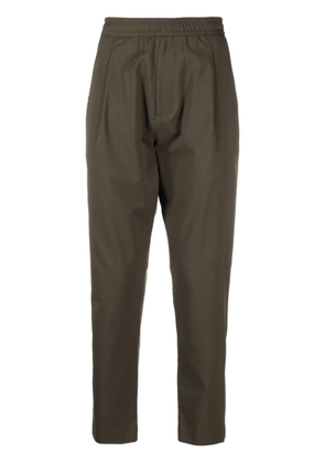 Low Brand pleated elasticated tapered trousers - Green