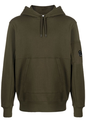 C.P. Company Diagonal Raised fleece hoodie - Green