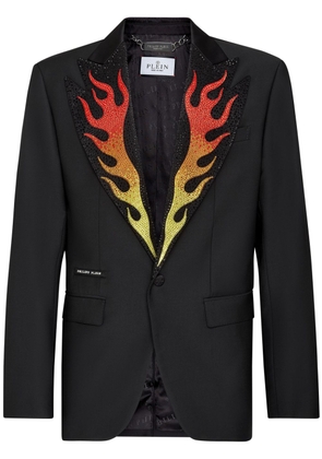 Philipp Plein Flame single-breasted blazer - Black