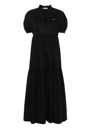 TWINSET tiered cotton midi dress - Black