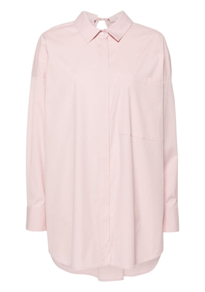 Semicouture rear-tie poplin shirt - Pink