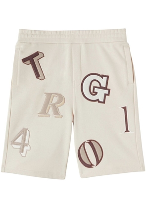 Axel Arigato Typo organic cotton track shorts - Neutrals